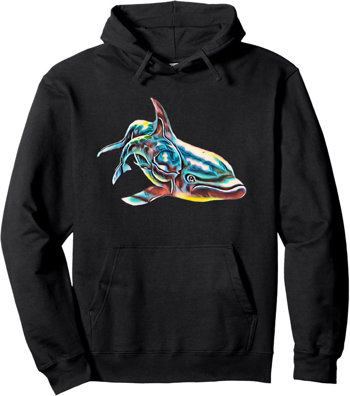 Delfin Tümmler Motiv Meeressäugetiere Tiere Ozean Delfine Pullover Hoodie