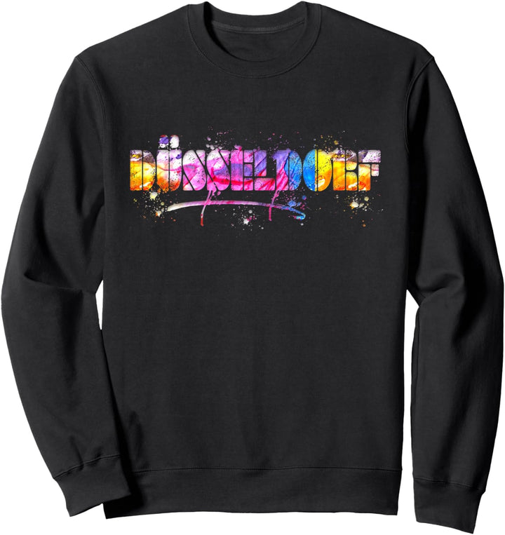Düsseldorf Schriftzug Souvenir - Aquarell Düsseldorf Sweatshirt