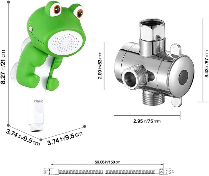 KAIYING Duschköpfe für Kinder, Cartoon Wasserfluss Sprühdusche, Duschaufsatz für Kleinkinder, Baby h
