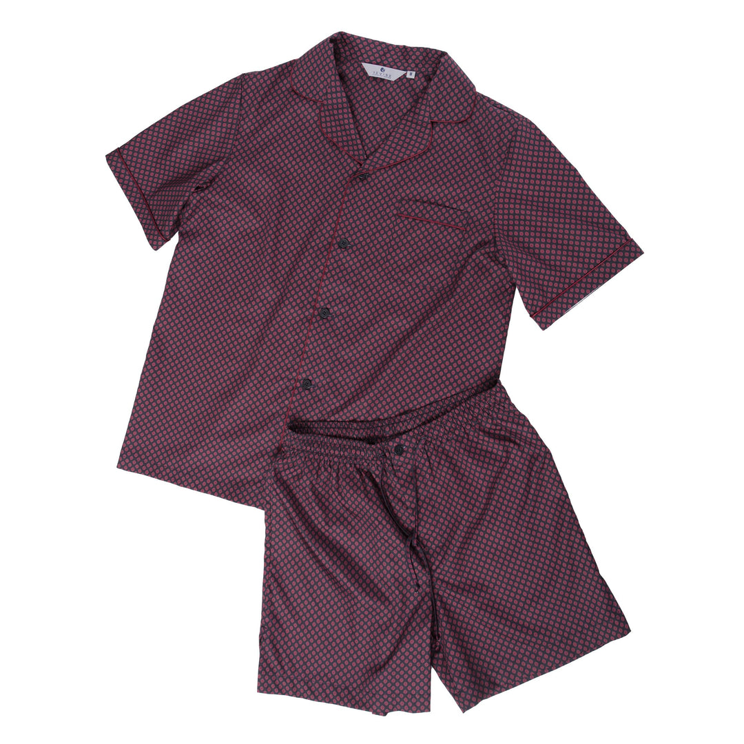 Revise RE-950 Kurzer Herrenpyjama - Schlafanzug für Herren - Pyjama – 100% Baumwolle M Dunkelblau /