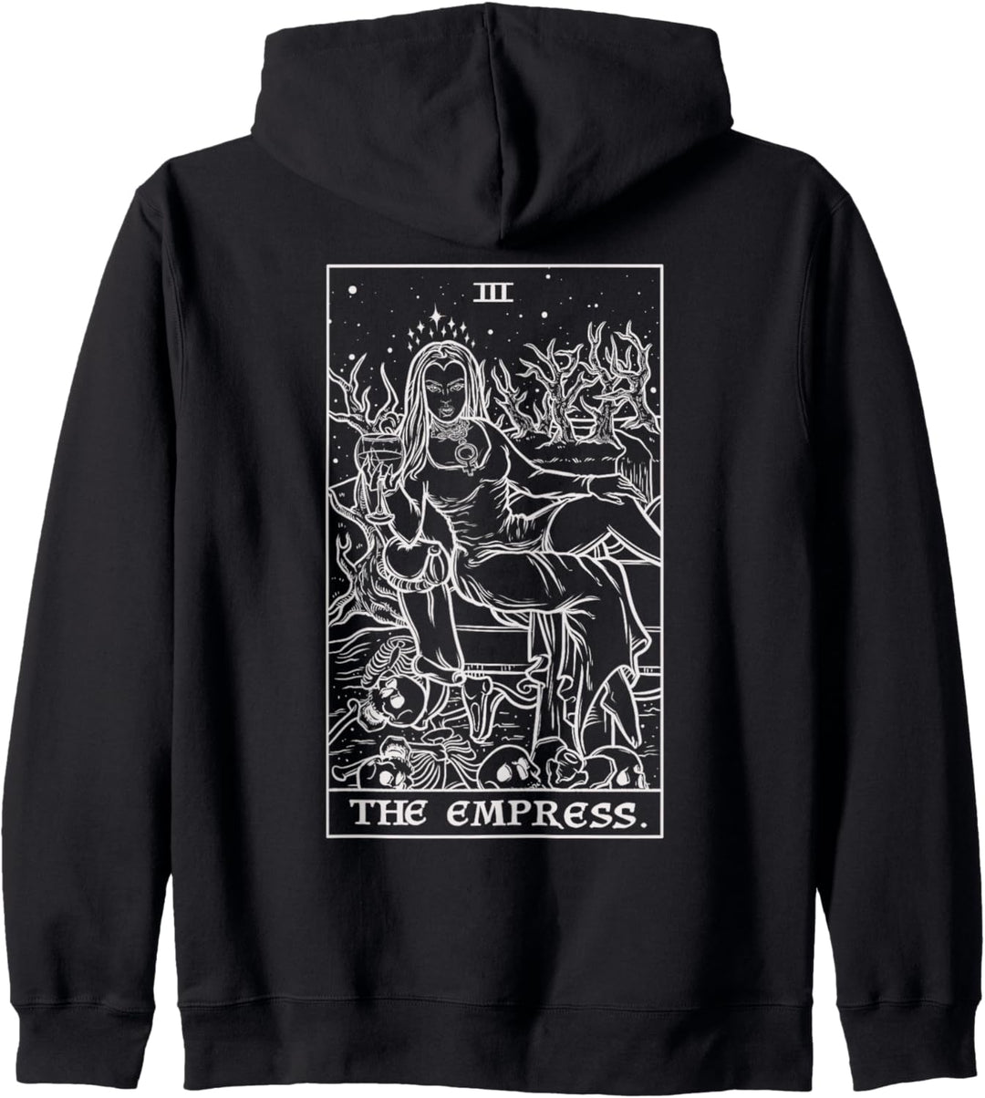 Die Kaiserin Tarotkarte Halloween Vampir Gothic Horror Hexe Kapuzenjacke