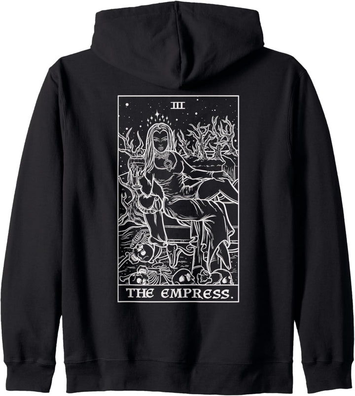 Die Kaiserin Tarotkarte Halloween Vampir Gothic Horror Hexe Kapuzenjacke