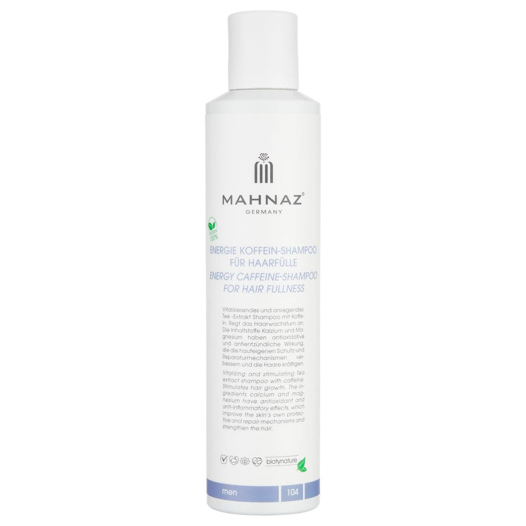 MAHNAZ® Men, Energie Koffein-Shampoo für Haarfülle, vitalisiert & regt das Haarwachstum an, mit Gink