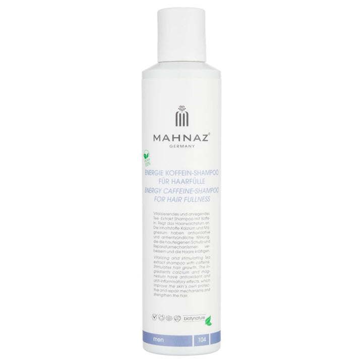MAHNAZ® Men, Energie Koffein-Shampoo für Haarfülle, vitalisiert & regt das Haarwachstum an, mit Gink
