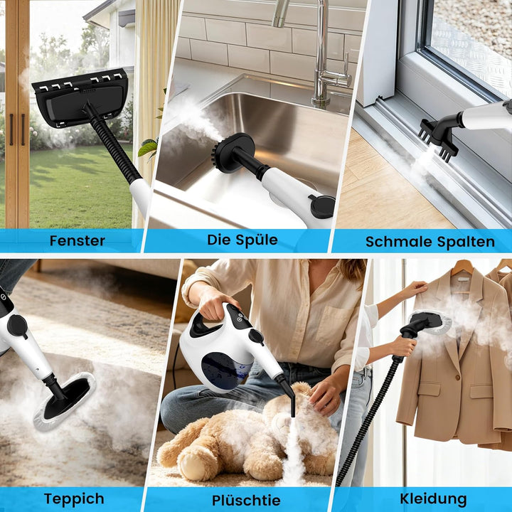 Granarbol 1200W Profi Dampfreiniger Handgerät für alles, 400ML-15s Heizung Leichtgewicht Handdampfre