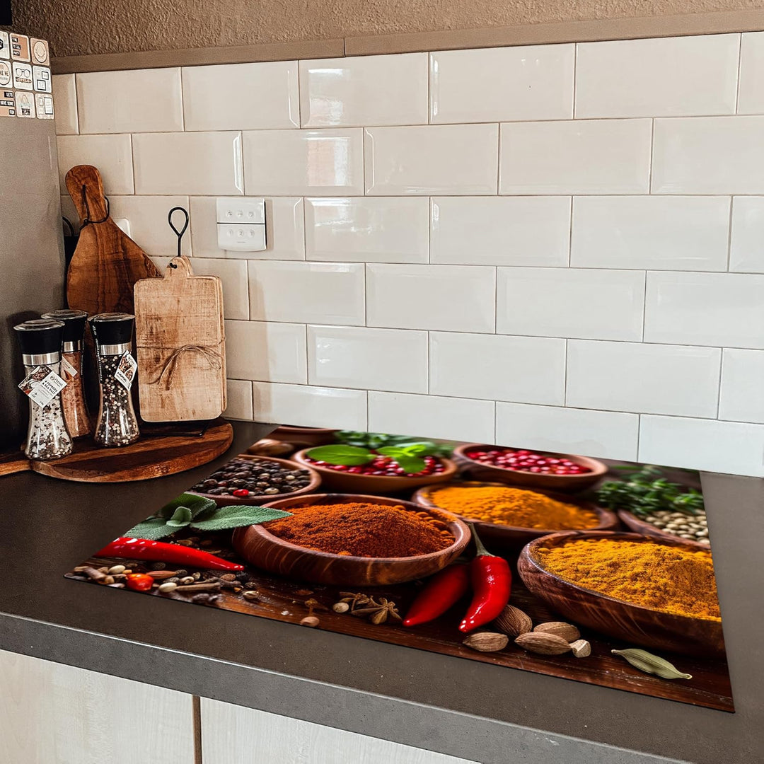 KitchenYeah© Herdabdeckplatte 70x52 cm Einteilig Abdeckplatten Cerankochfeld Abdeckung Ceranfeld Her
