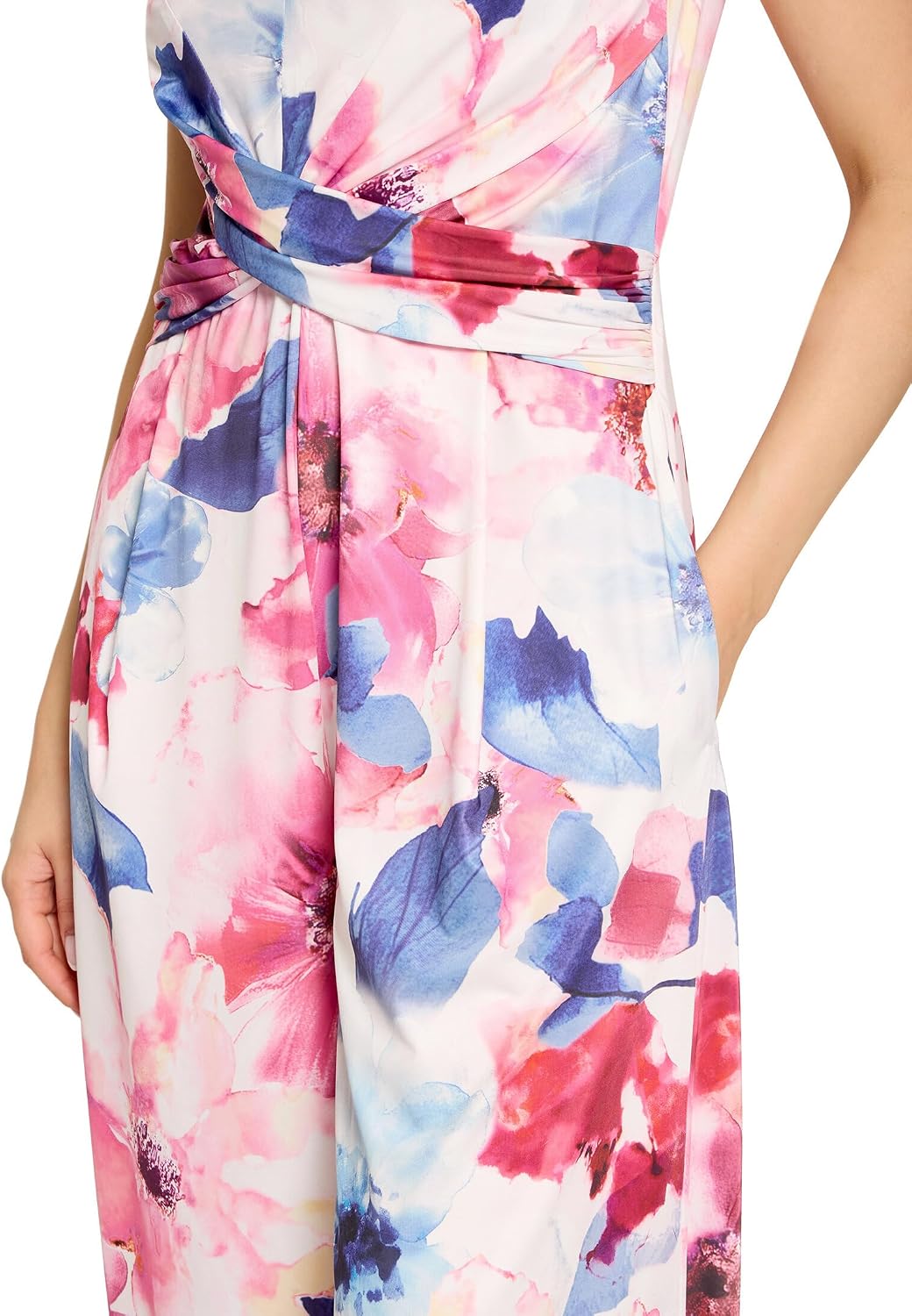 Vera Mont Damen Jumpsuit mit Blumenprint 36W Cream/Pink, 36W Cream/Pink