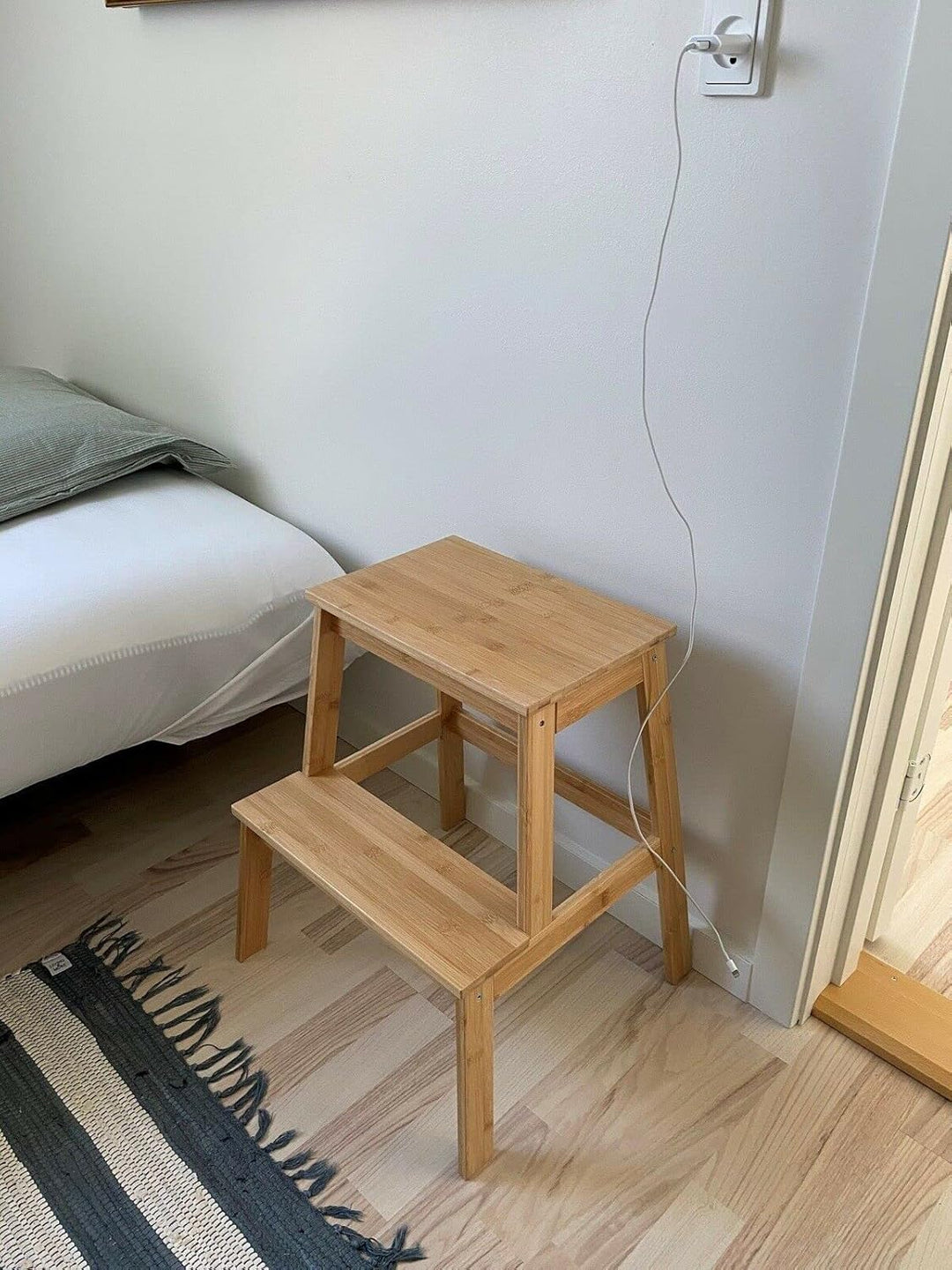 IKEA TENHULT Tritthocker, 43 x 40 x 50 cm, Bambus