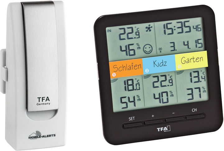 TFA Dostmann Wetterstation, Weatherhub Smarthome System Klima-und Heimüberwachung mit Smartphone, St