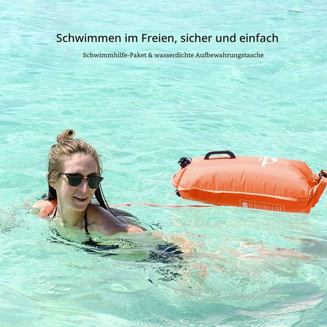 Naturehike 18L Schwimmboje Zwei Airbags Swim Boje Trockensack wasserdichte Strandtasche mit Verstell