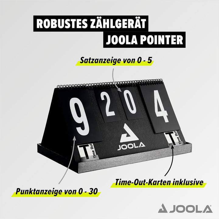 Joola Unisex – Erwachsene Pointer Tischtennis Zählgerät, Schwarz, 36x21