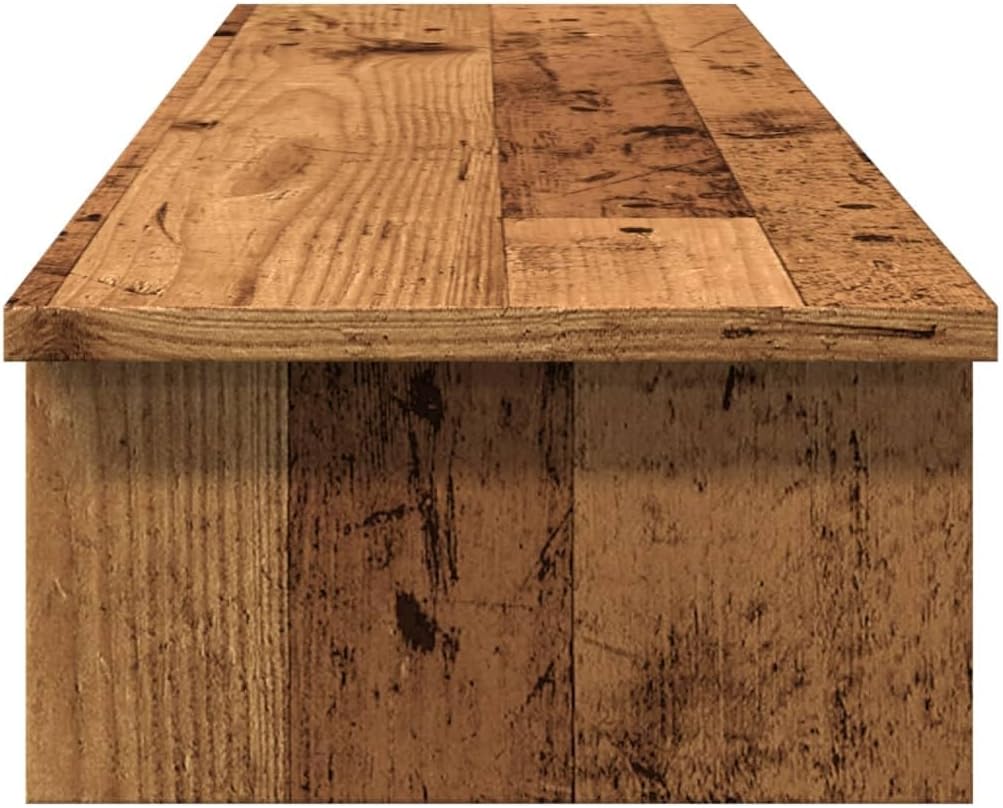 vidaXL Monitorständer Altholz-Optik 100x27x15 cm Holzwerkstoff Altholz 100 x 27 x 15 cm, Altholz 100