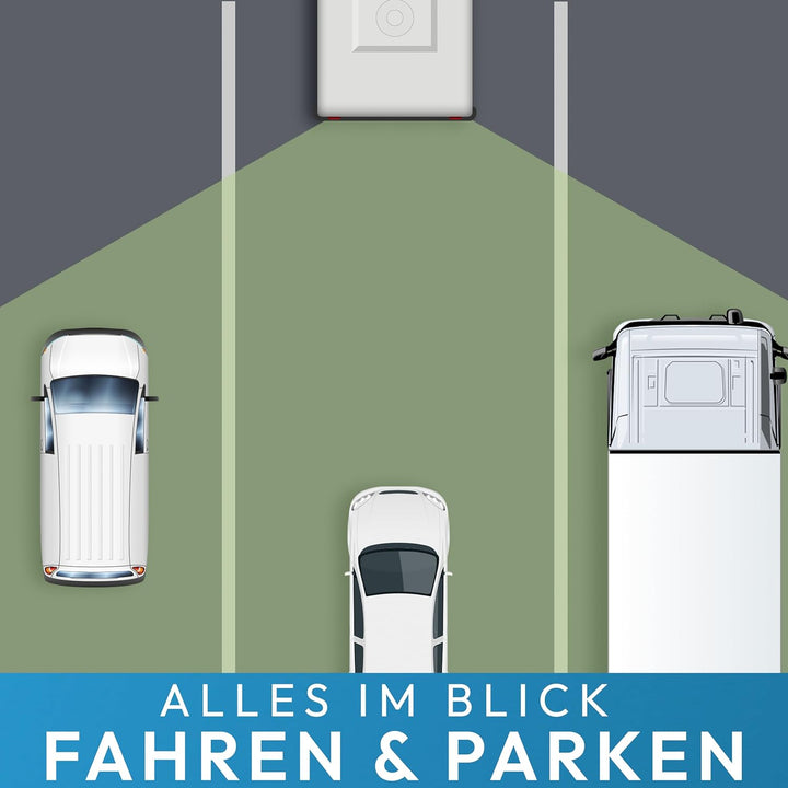 VSG24 10“ Element HD XL Funk Rückfahrsystem Akku Magnet für Wohnmobil & LKW, KFZ Set Rückfahrkamera