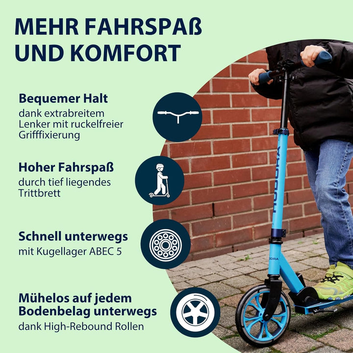 HUDORA Scooter Up 200 Normal grau / neon grün, Normal grau / neon grün