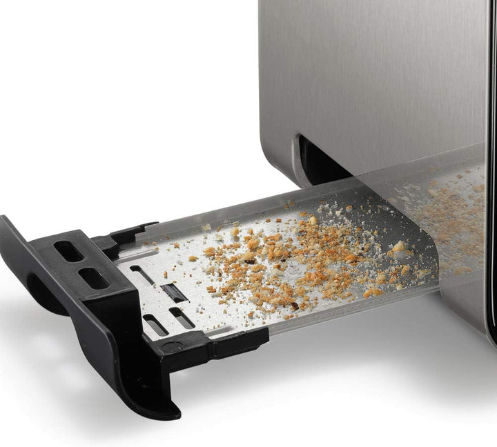 Bosch Kompakt Toaster ComfortLine TAT7203, integrierter Edelstahl-Brötchenaufsatz, mit Abschaltautom