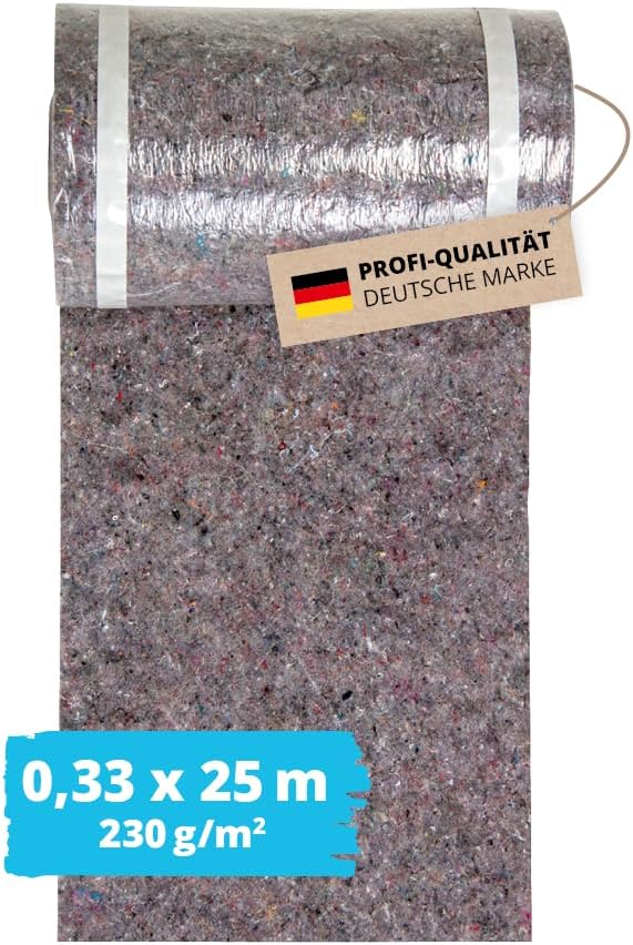 2x Alfa Treppenvlies 330 mm x 25 m Profi-Qualität selbstklebendes Abdeckvlies 230 g/m² für Treppen,