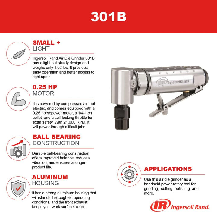 Ingersoll Rand Druckluft Winkelschleifer 301B, ersetzt durch 301B-M, Professionelles Werkzeug als Po