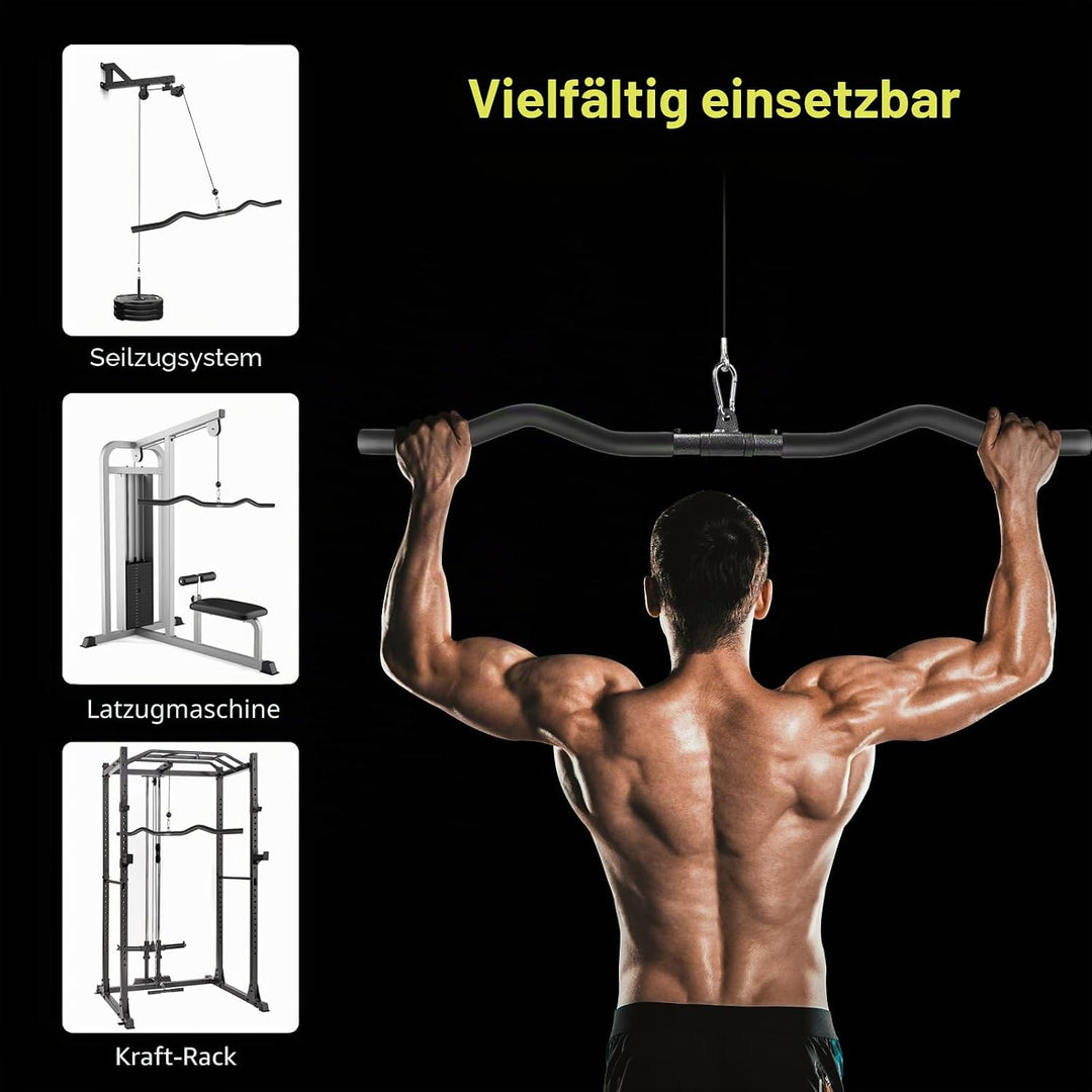 Lyndwin Latzugstange Bizeps Stange Klimmzugstangen Zugstange Muskelzugstange für Zuhause Bodybuildin