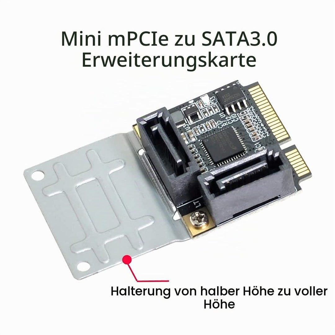 chenyang Mini PCIE auf 2 SATA 3.0 Erweiterungskartenadapter für Motherboard SATA Festplatten Port Er
