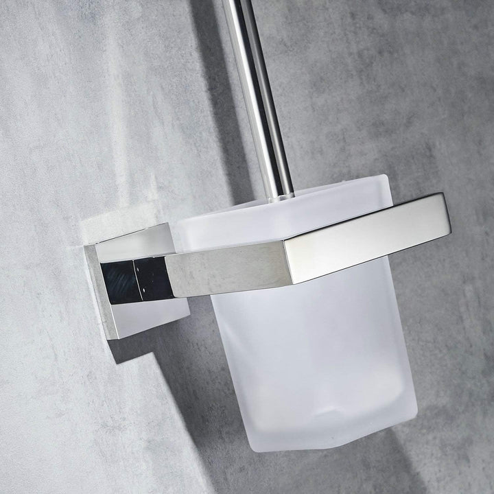 Kelelife WC-Bürste und Halter Wand Bürstenhalter, Chrom, WC-Garnitur Toilettenbürstengarnitur aus 30