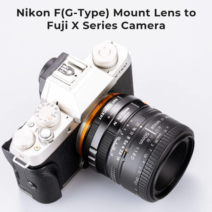 K&amp;F Concept Lens Mount Adapter NIK(G)-FX IV Manueller Fokus Kompatibel mit Nikon F (G-Typ) Objektiv