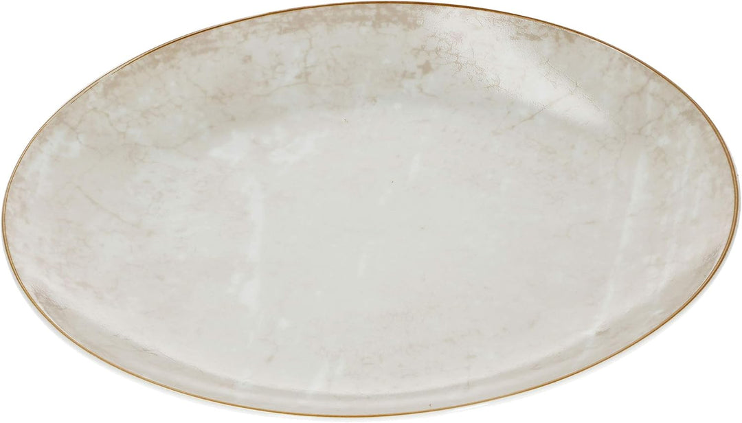 Van Well Loft 4er Frühstücks-/Dessert-/Kuchenteller-Set Industrial-Style I Ø 20,5 cm I Beigefarbener