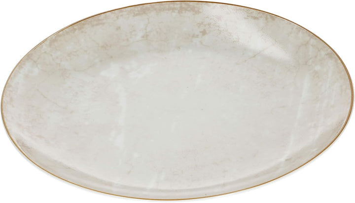 Van Well Loft 4er Frühstücks-/Dessert-/Kuchenteller-Set Industrial-Style I Ø 20,5 cm I Beigefarbener