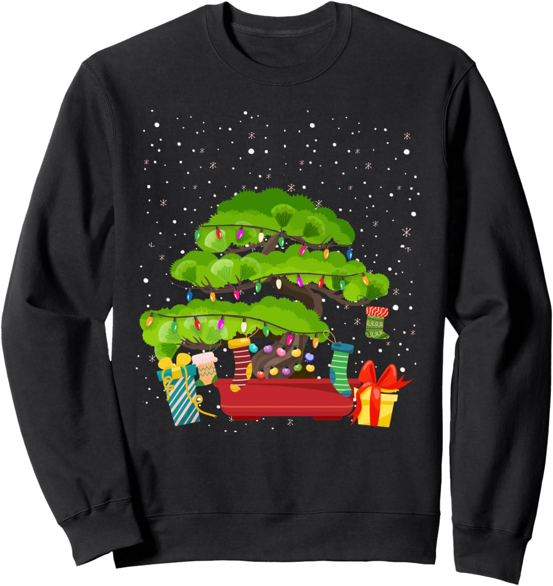 Bonsai-Baum Xmas Bonsai Weihnachtsbaum Japanische Gartenarbeit Sweatshirt