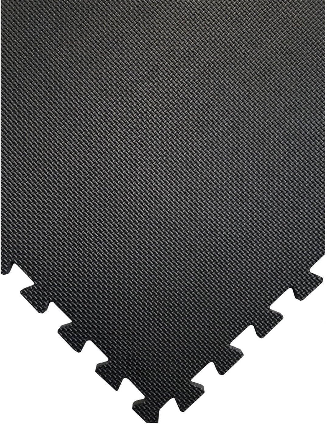 JARDIN202 Puzzlematte für Fitness- und Fitnessböden, Gummischutz, 60 x 60 cm, rutschfeste Matte Schw