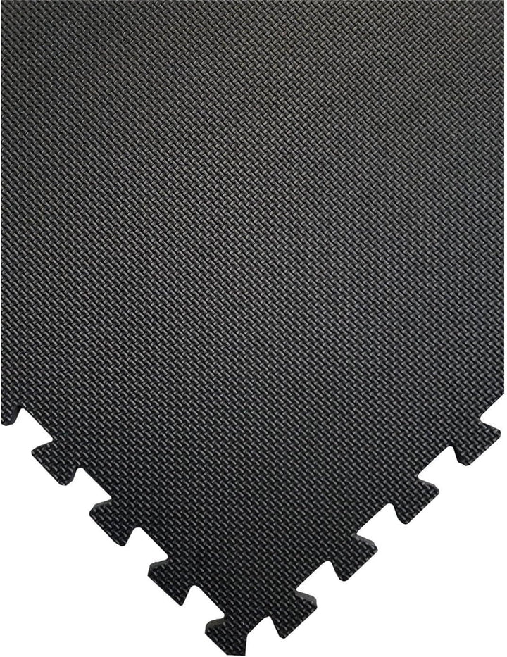 JARDIN202 Puzzlematte für Fitness- und Fitnessböden, Gummischutz, 60 x 60 cm, rutschfeste Matte Schw