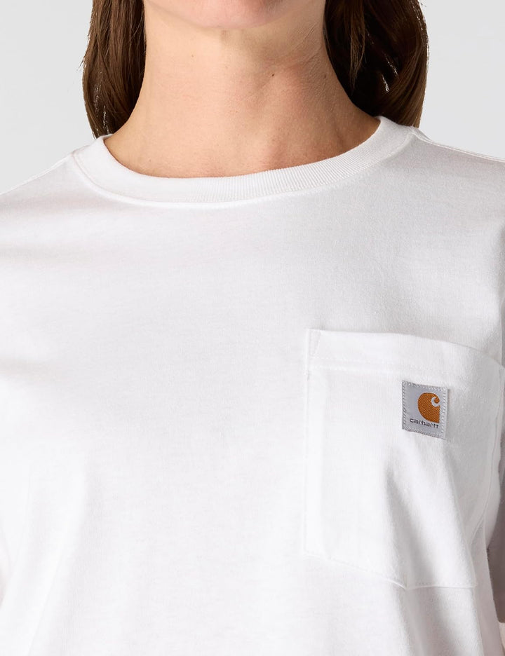 Carhartt Bekleidung Logo T-Shirt grün XS Weiss, XS Wei&amp;