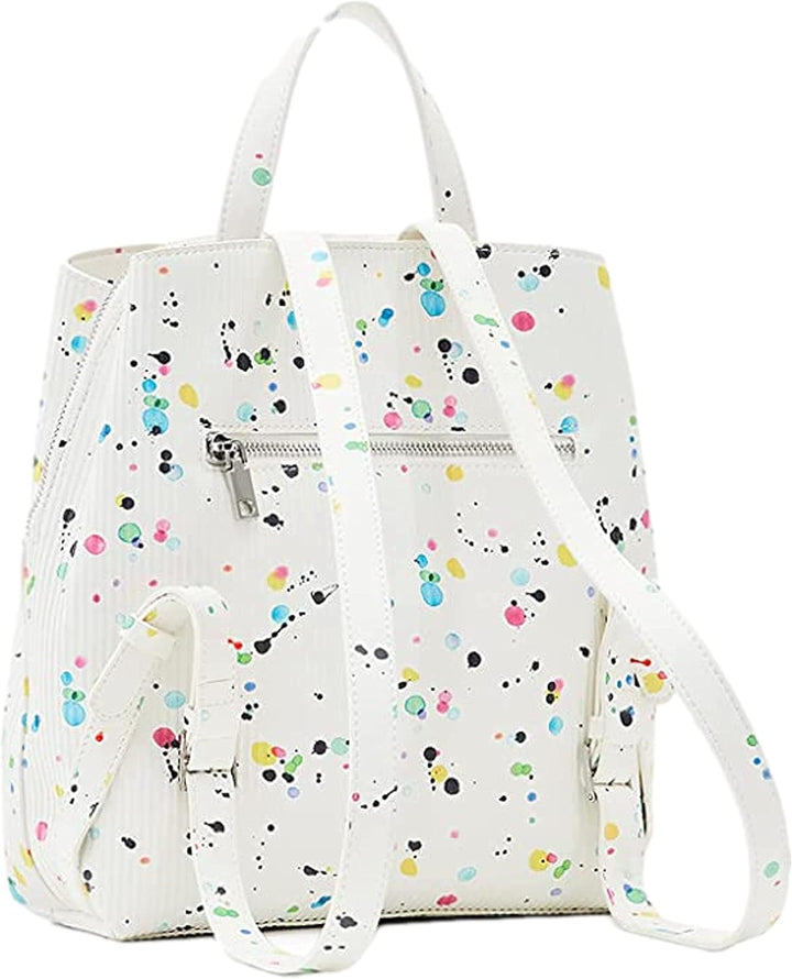 Desigual Damen Back_neon Art_sumy BACK NEON ART SUMY MINI 1001 RAW, Weiss, Einheitsgrösse EU