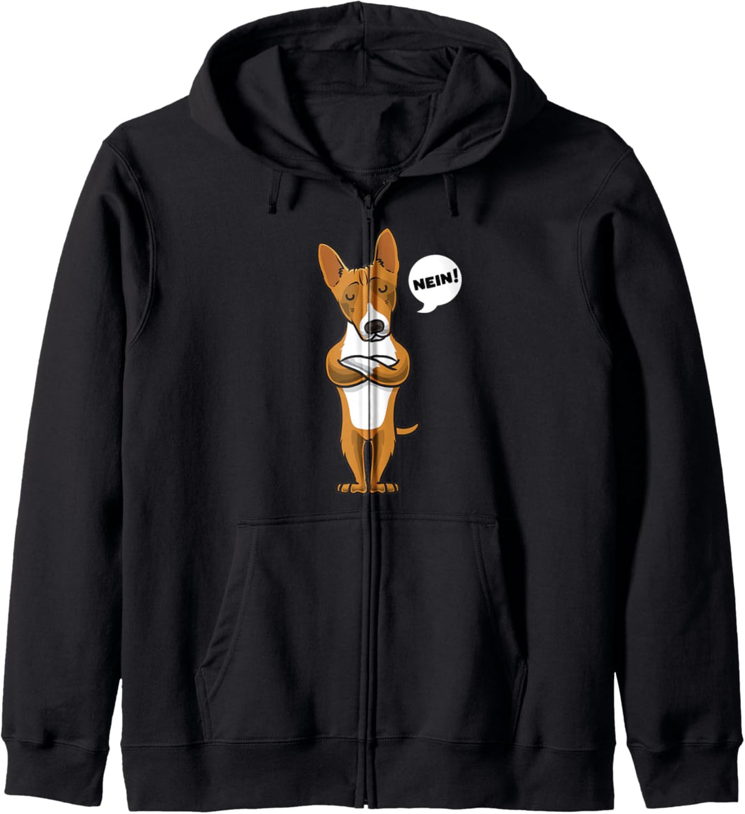 Sturer Basenji Hund lustig Hundefan Kapuzenjacke