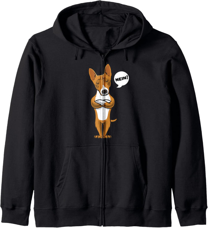 Sturer Basenji Hund lustig Hundefan Kapuzenjacke