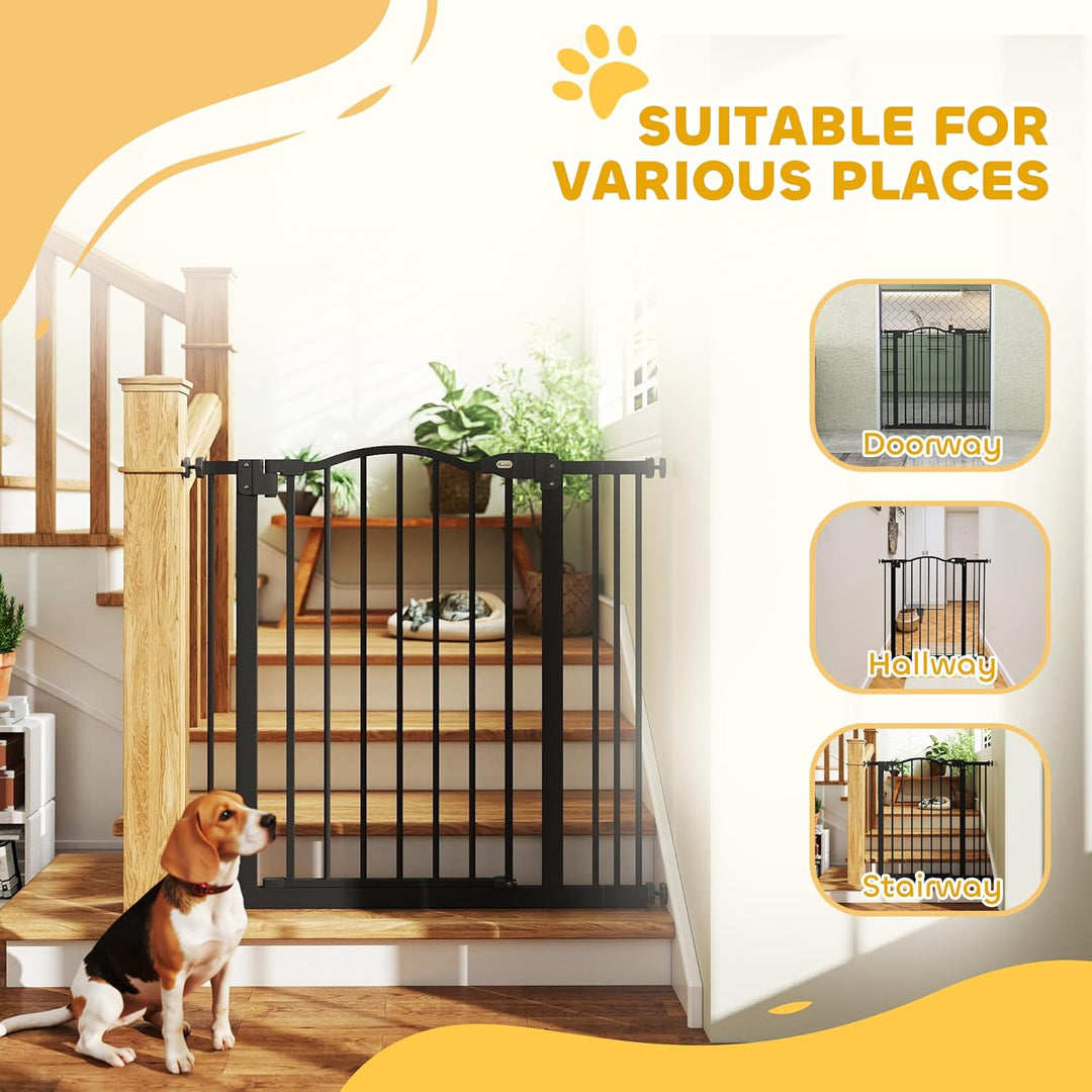 PawHut 78 cm Indoor-Hundegitter, Sicherheits-Hundegitter, 74-87 cm dehnbares Hundegitter mit doppelt