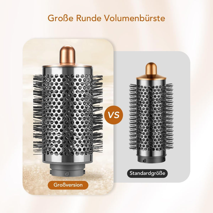 Grosse runde Volumenbürste-Aufsatz für Dyson Airwrap, Mit langen, feinen Borsten, um dem Haar Form u