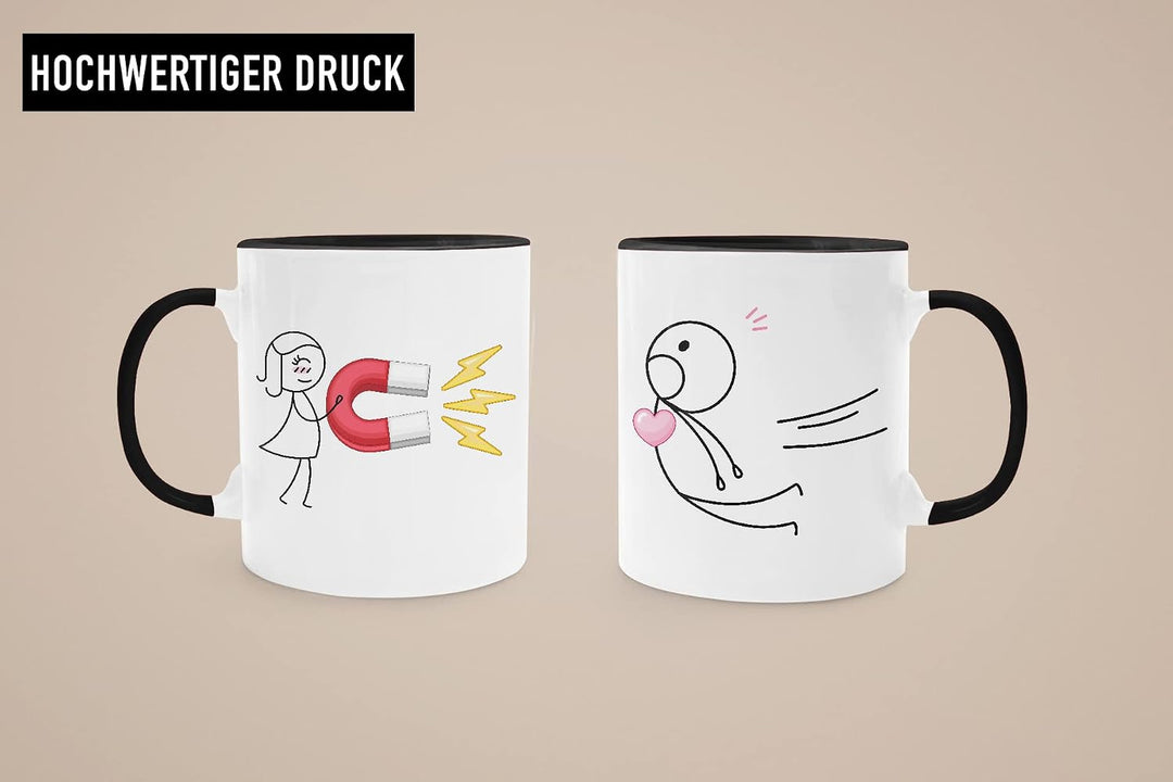 Trendation - Partnertassen Tassen Set Geschenk Sie und Ihn Liebe Valentinstag Kaffeetassen Lustig Fr