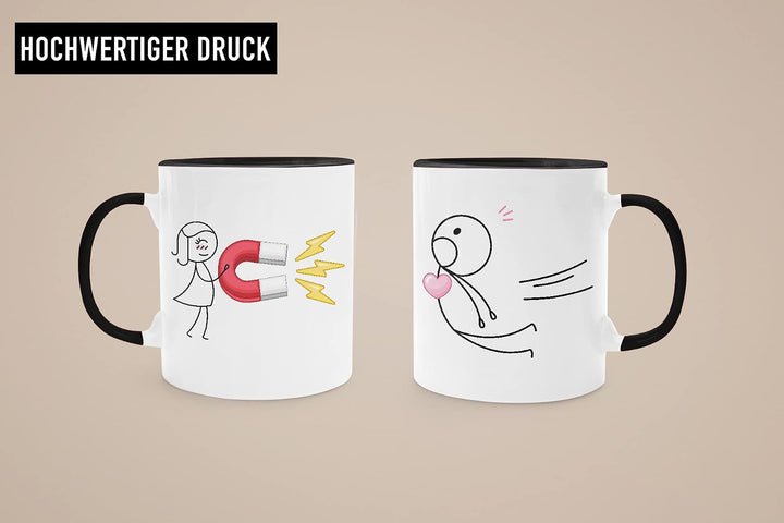 Trendation - Partnertassen Tassen Set Geschenk Sie und Ihn Liebe Valentinstag Kaffeetassen Lustig Fr