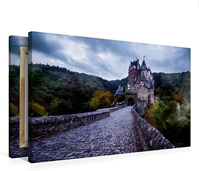 Premium Textil-Leinwand 75 x 50 cm Quer-Format Burg Eltz | Wandbild, HD-Bild auf Keilrahmen, Fertigb