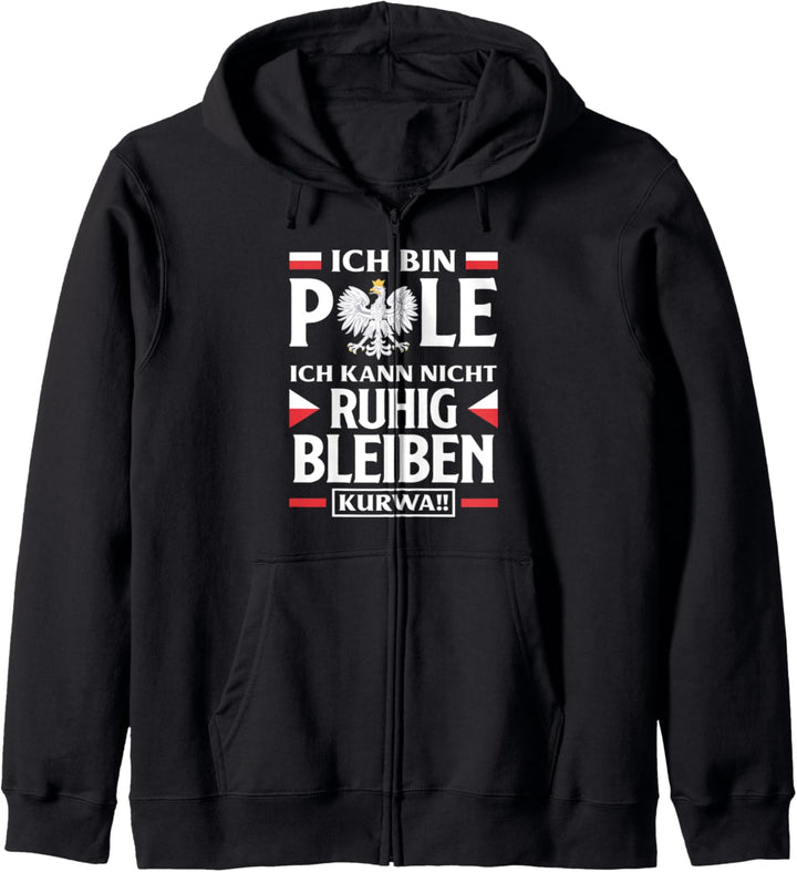 Ich Bin Pole Kurwa Lustiges Polen Kapuzenjacke