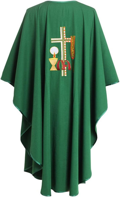 BLESSUME Priest Kasel Gewand bestickt vestments Altar Mass grün (Style#3), Style#3