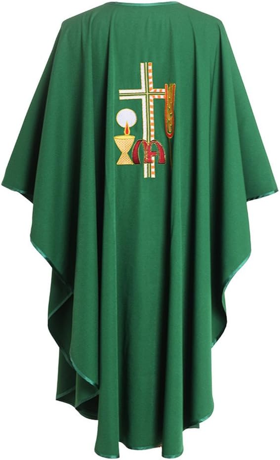 BLESSUME Priest Kasel Gewand bestickt vestments Altar Mass grün (Style