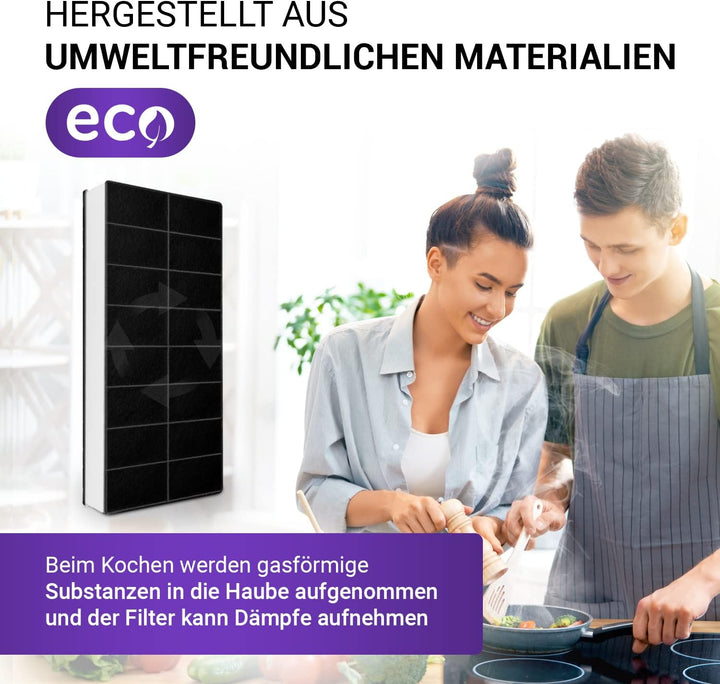 Filter Dunstabzugshaube Kohlefilter 430x175mm Ersatz für 296178 Neff Abzugshaube Filter - Aktivkohle