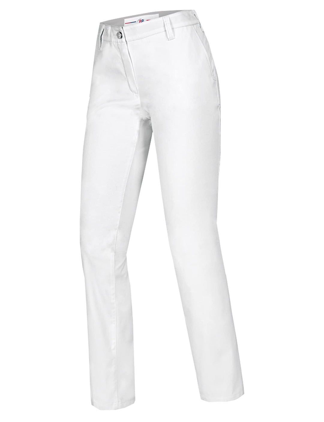 BP 1734-130-0021-38n Frauen-Chinos, mit Taschen, 205,00 g/m² Reine Baumwolle, weiss, 38n, 38n