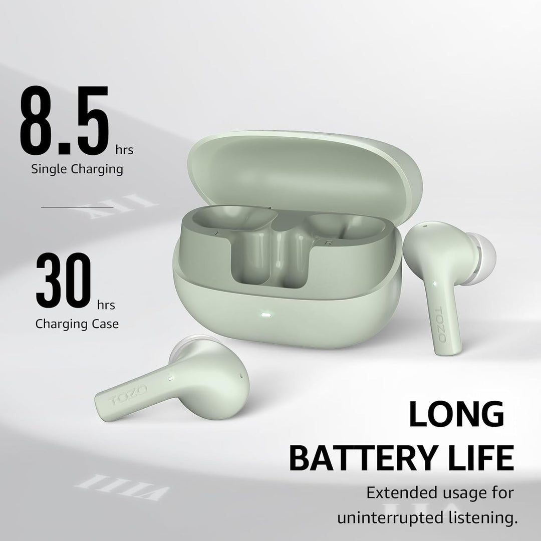 TOZO E2 Kabellose Bluetooth In Ear Kopfhörer mit APP Steuerung, 30 Std Akkulaufzeit, Tiefer Bass, 2