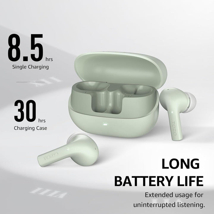 TOZO E2 Kabellose Bluetooth In Ear Kopfhörer mit APP Steuerung, 30 Std Akkulaufzeit, Tiefer Bass, 2