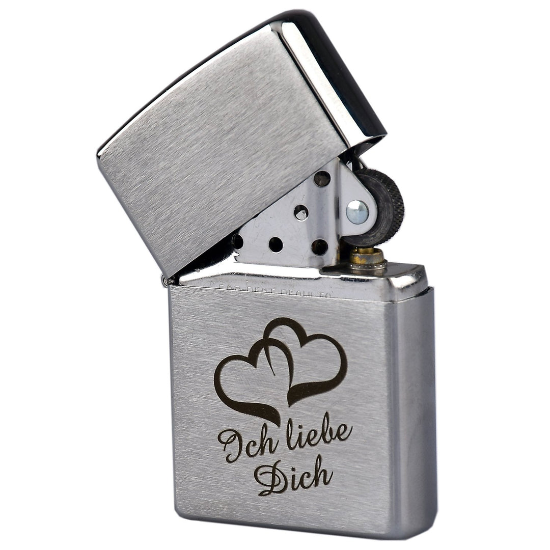 geschenke-fabrik.de Feuerzeug mit Gravur Ich Liebe Dich zum Jahrestag Mann