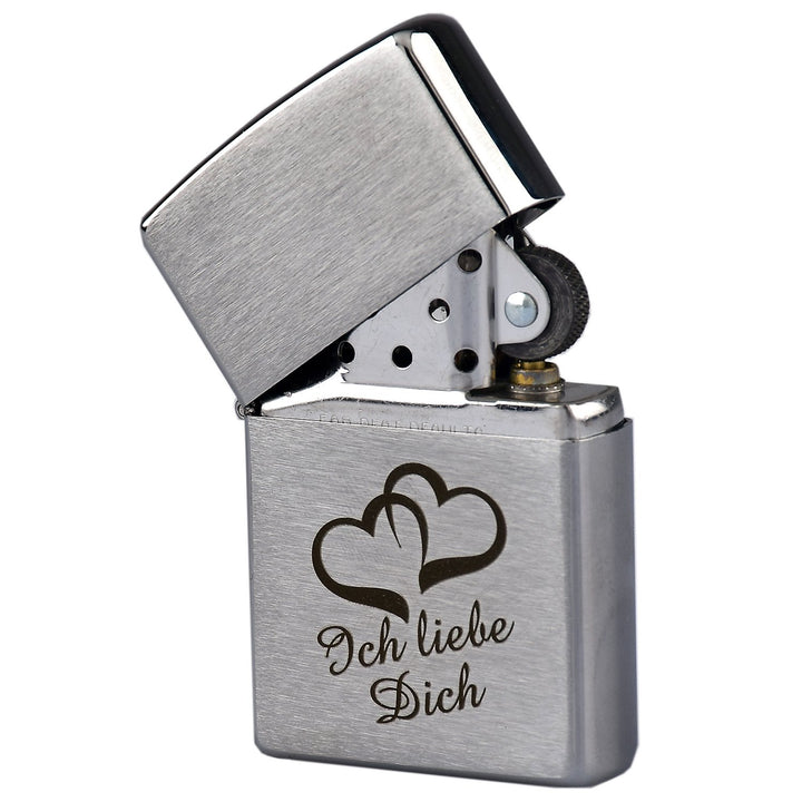 geschenke-fabrik.de Feuerzeug mit Gravur Ich Liebe Dich zum Jahrestag Mann