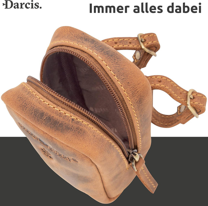 Fahrradtasche aus Leder in Braun - Satteltasche mit 2 Schlaufen - Langlebig und robust durch unser R