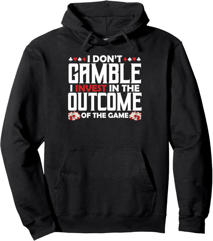 Casino Spielautomat Karte Poker Chips Baccarat Gambler Pullover Hoodie